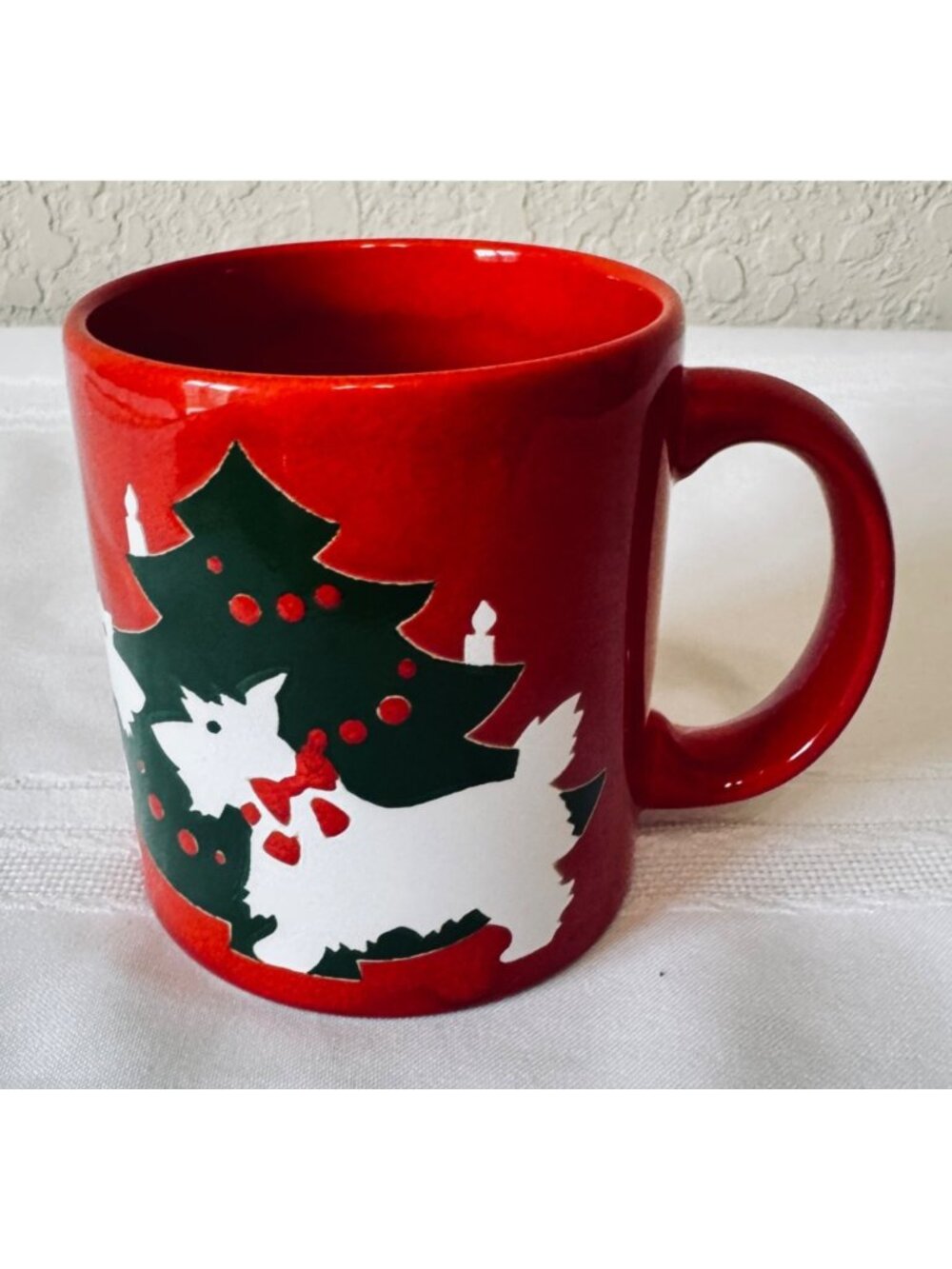 Waechtersbach Scottie Dog Christmas Tree Mug W. Germany
